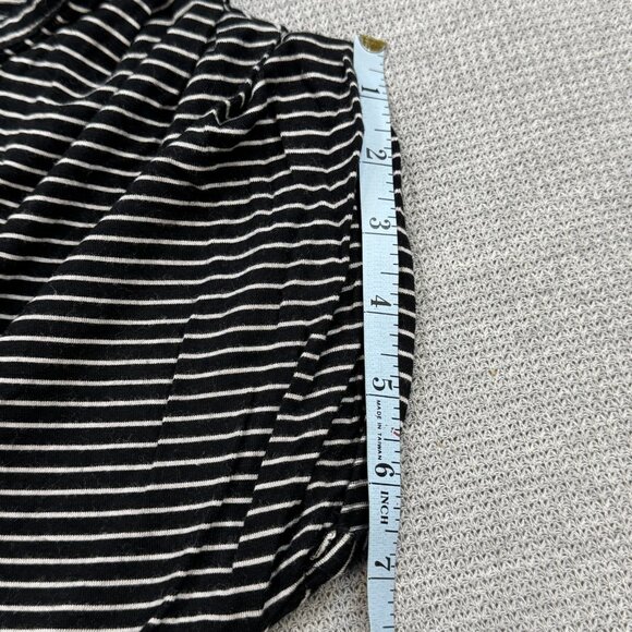24/7 Maurices Women Size M Black White Striped Sleeveless Dress Drawstring Waist - Picture 14 of 15